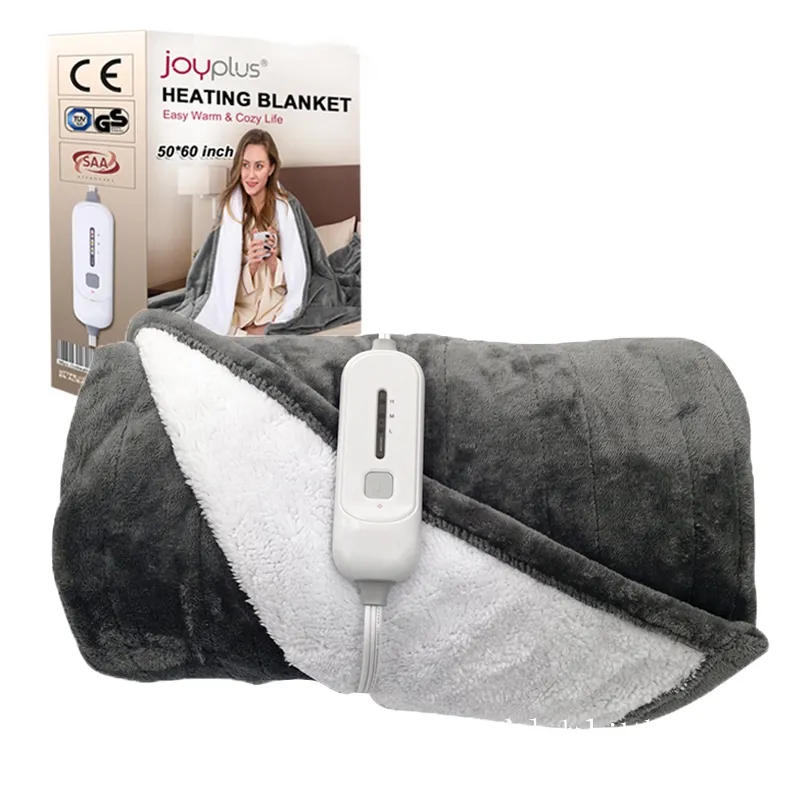 110v 50x60 inch 4 Hour Auto Off Flannel Fleece High Quality Portable Electric Blanket Heated Christmas 6 Heat Setting