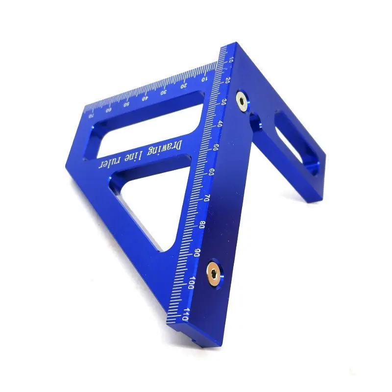 Multifunctional Angle Ruler 45 90 Degree Aluminum Alloy Accurate Woodworking Square Angle Ruler Marking Gauge Carpenter Tools