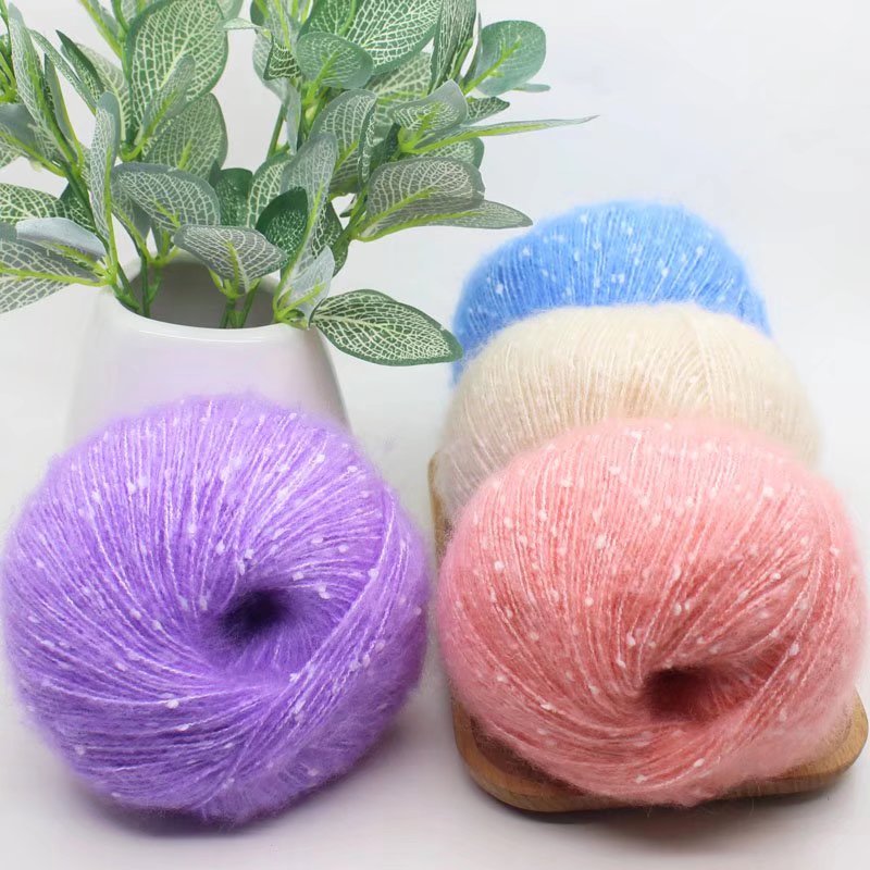 Dimuni 25g 25colors hand knitting 100% thick mohair yarn