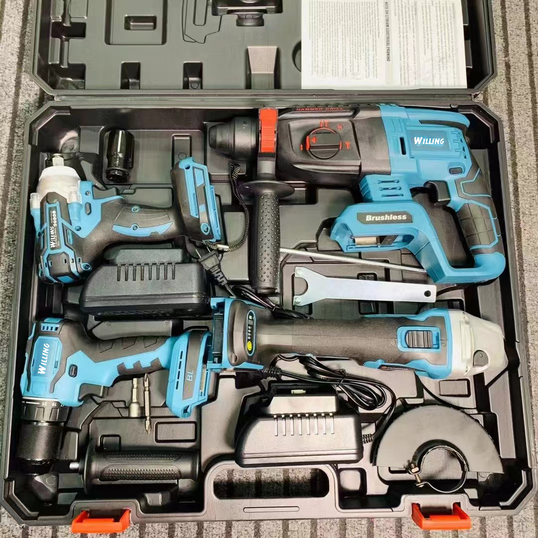 Big discount!!! MKT combination power drill power tool electric tool 4 kit kit 20V cordless drill battery DIY available for sale
