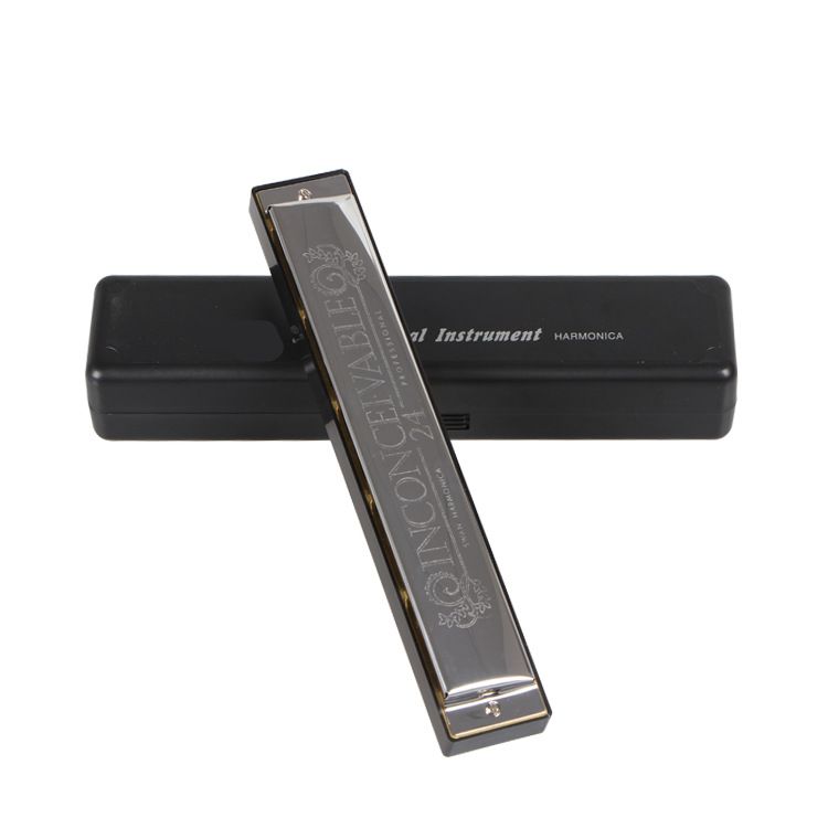 Polyphonic Harmonica 24-Hole Polyphonic Harmonica C Key Sw24 Beginner Performance Harmonica Plastic Box