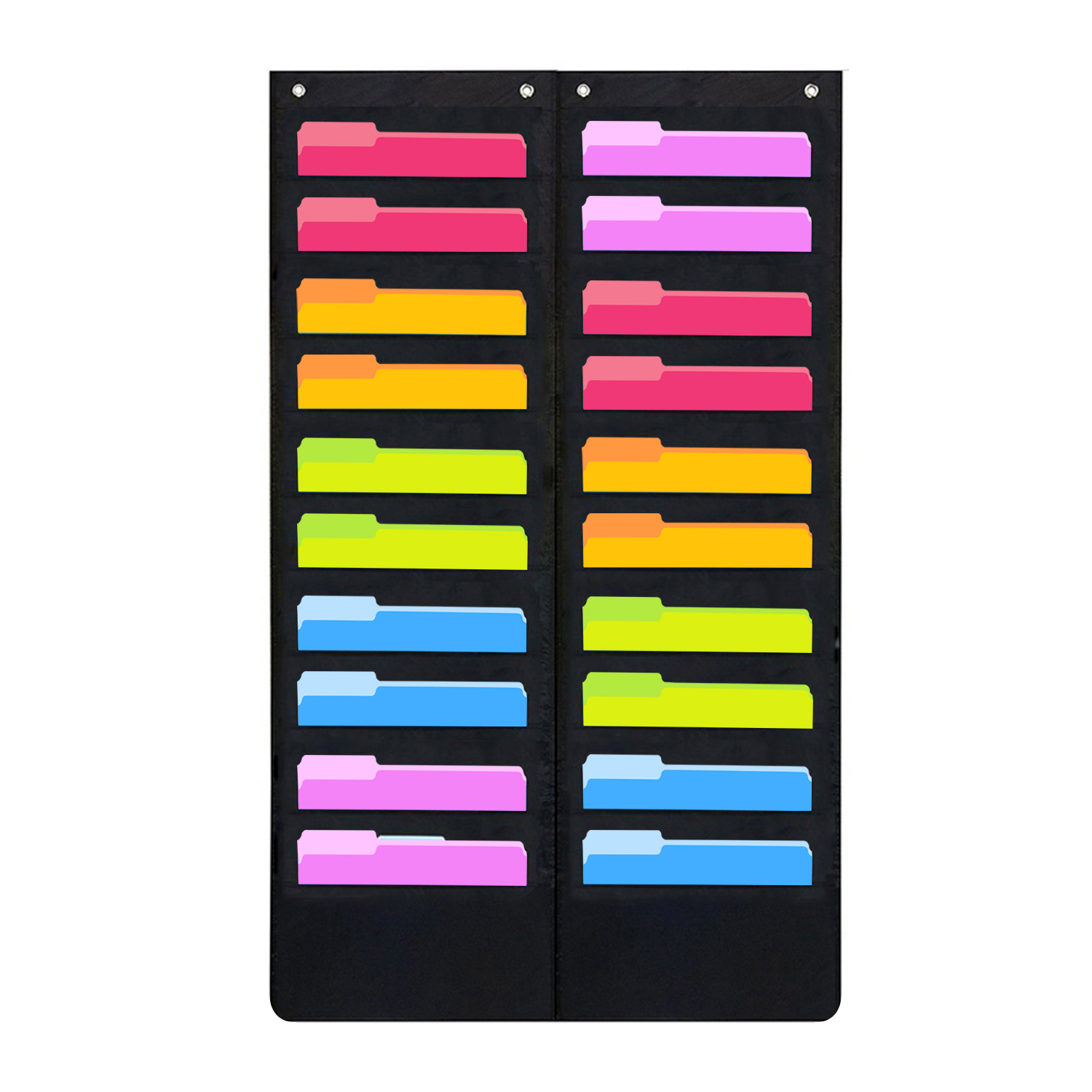 Storage Pocket Chart with 20 Pockets,4 Over Door Hangers Included,Hanging Wall File Organizer by Hippo Creation