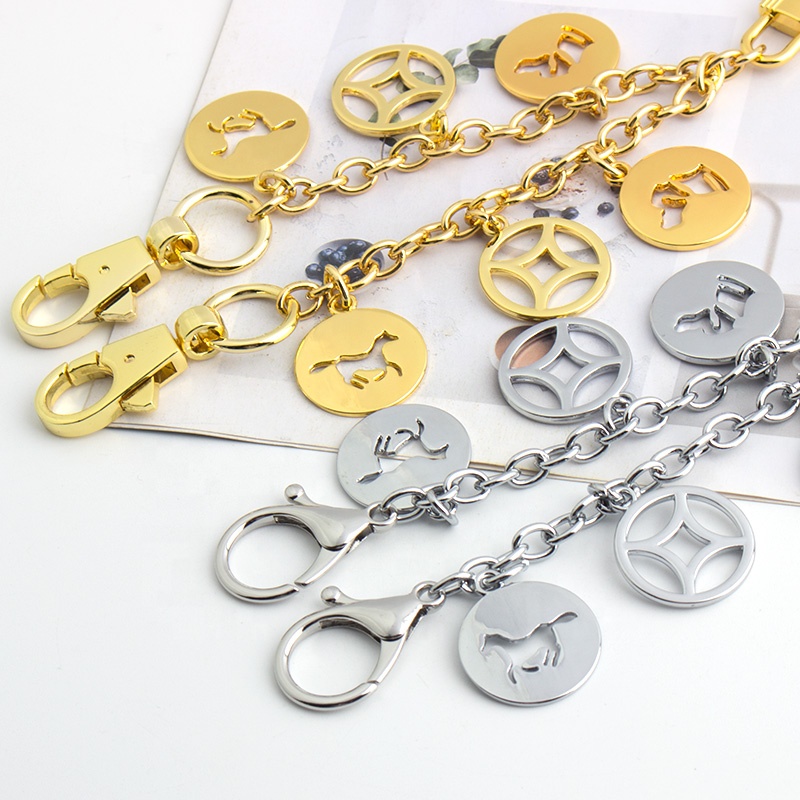 Nolvo World 22cm 20cm Chrome Gold Color Metal Chain Top quality Pants Chain Men Women Cool Metal Material Hanging Chain for pant