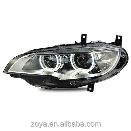 Headlight assembly modification old to new LED headlights angel eyes daytime running lights for 08-13 models x6
