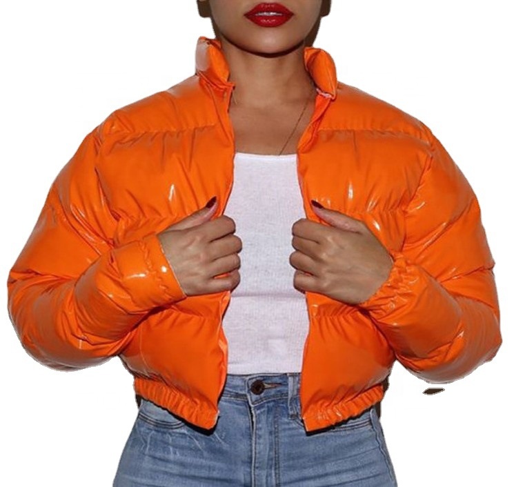 Dropshipping 2021 Fashion Winter Women Clothing Ladies Winter Parka Bubble Crop Jacket Puffer Women'S Coats Plus Size Coats