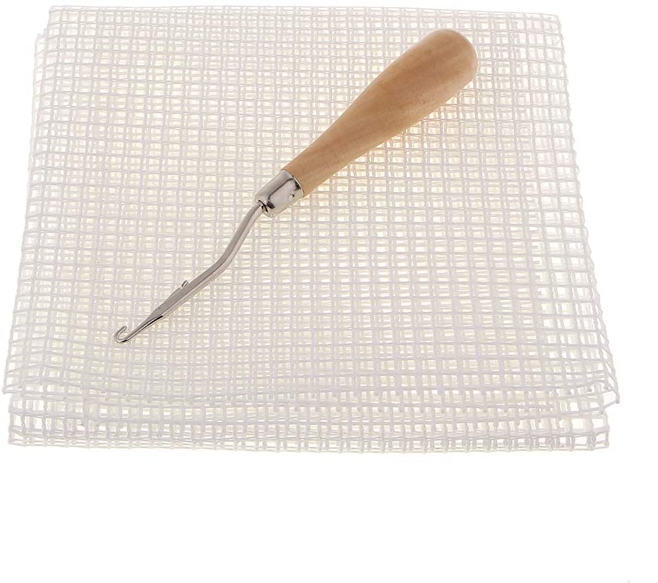 White Blank Canvas Mesh Rug Hooking Mesh DIY Rug Tapestry Home Deco canvas diy crochet