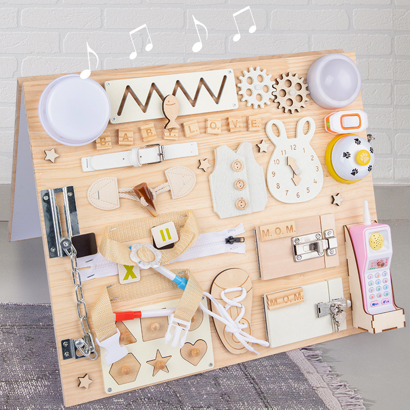 Высокое качество Монтессори Раннее Обучение DIY деревянные игрушки ручной работы занятая доска для малышей