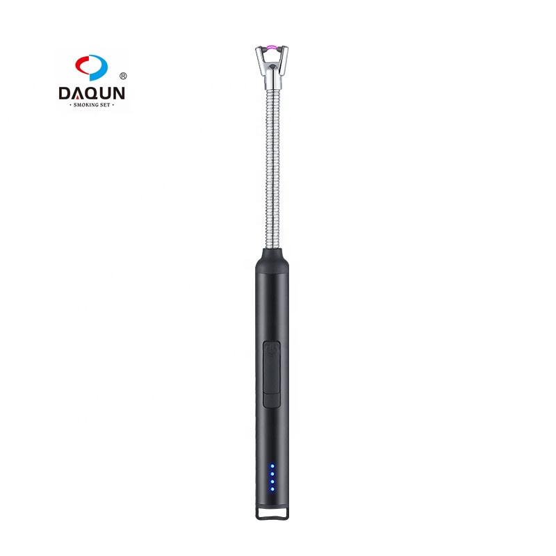 DQ22B одинарная длинная гибкая дуга USB перезаряжаемая Зажигалка для кухни кемпинга готовки