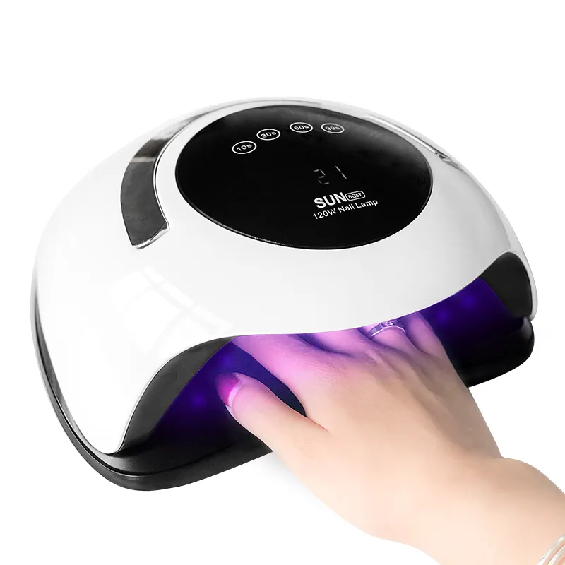 BLUEQUE 120W hot sale nail dryer SUN BQ-5T uv nail lamp uv gel nail curing lamp light dryer with white led lamp