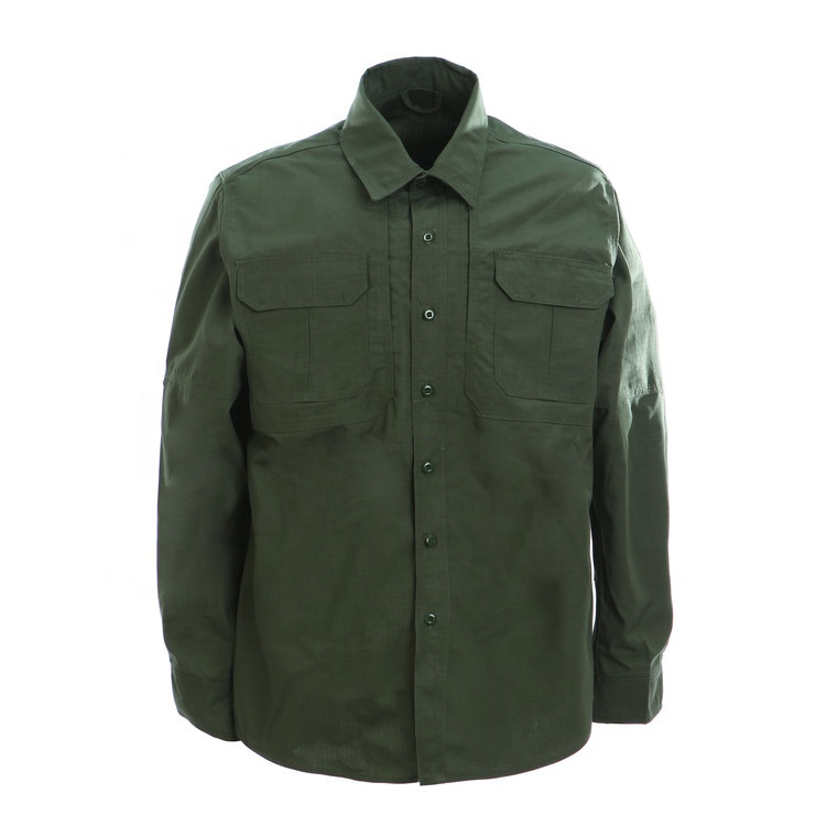 Мужская Военная Тактическая длинная рубашка od green ripstop