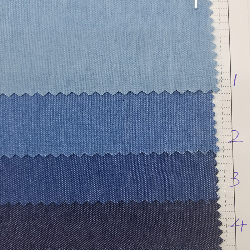 Ready Made 4oz thin Washed Denim Polyester Cotton Fabric 145cm Width 32*100D Yarn Used For Summer Shirt Dress Pants