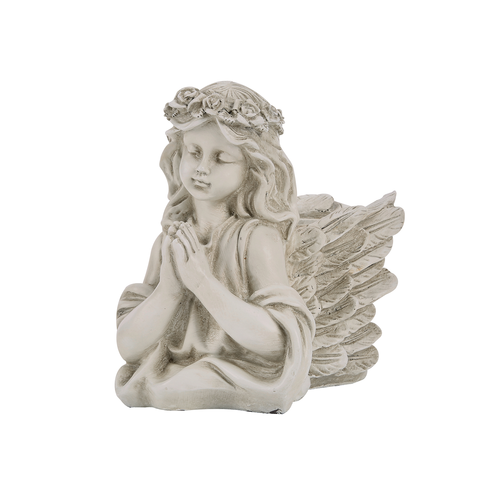Angel Bust Garden Statue Planters with Hands Clasped for Patio Lawn Yard Art Cemetery Grave Decoration Polyresin