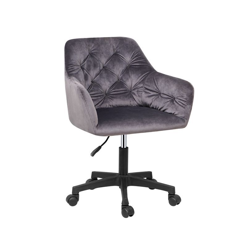 Adjustable height computer chair home use modern velvet leather swivel lift office chair