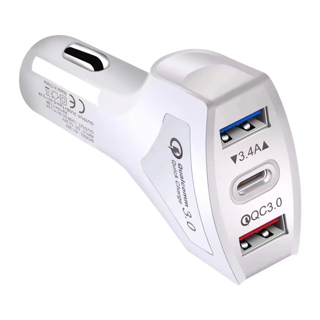 New quick charger 3.5A double Usb PD fast car charger 3.0 Type C 2 USB ports car charger for iphone iPad macbook