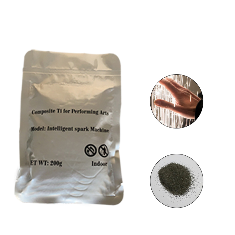 20 bags safety composite ti special cold fireworks machine ti powder bag sparklers fountain 100 titanium powder price in wedding