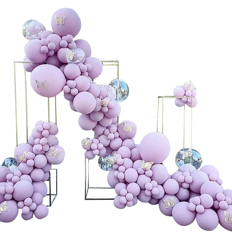 215 pcs/set grape purple balloon with gold three-dimensional butterfly chain party balloon set