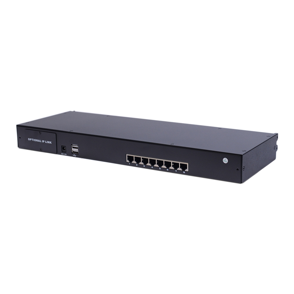 China Supplier Module Design 17 Inch CAT5 8 Port Single-rail LCD KVM Console With Keyboard & Mouse&monitor