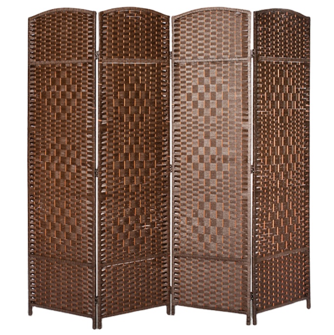 2022 Hot Selling Wood Crafts Home Hotel Screen & Room Dividers Partition Movable Patio Privacy Wall for Home Decor