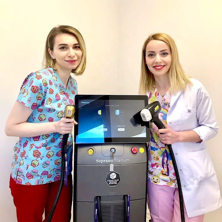 Лазерное удаление волос Alma soprano ice titanium, профессиональное удаление волос с тремя длинами волны, диодный лазер, 1200 Вт, 1600 Вт