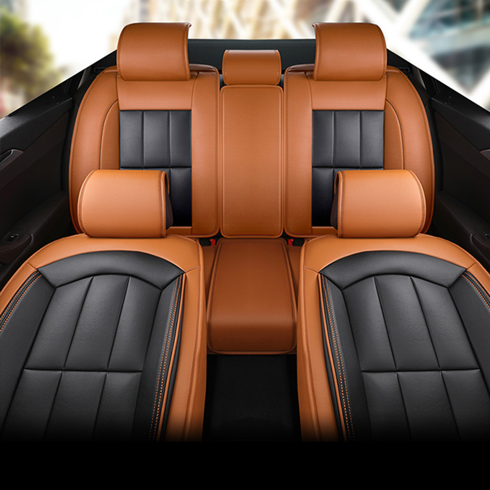 PU Leather Fly 5D Competitive prices Luxury Seat Cover Universal Car Cushion Protector Set for 5 seats