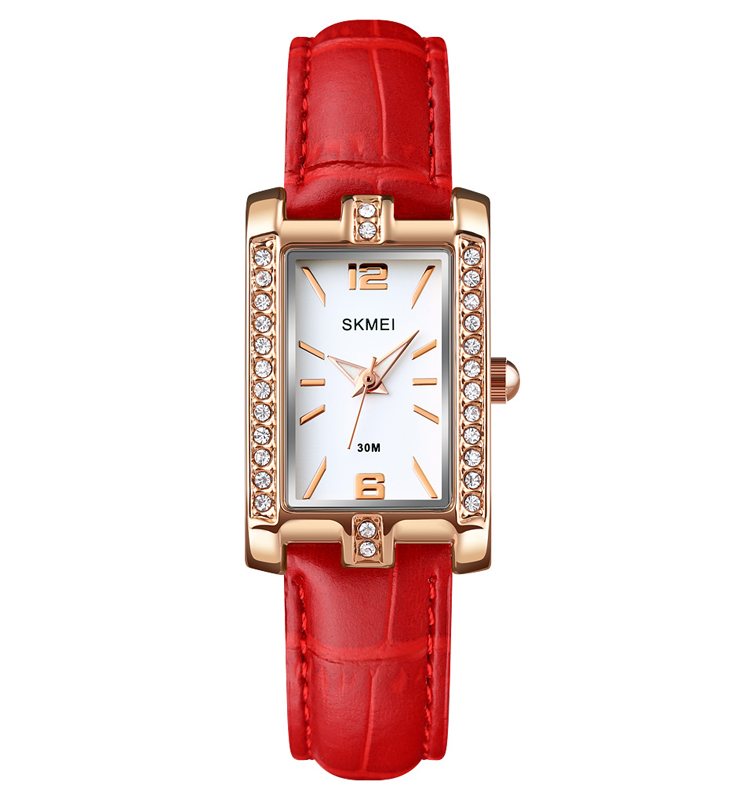 skmei 1690 new model watch face rectangle luxury watches hand band wrist waterproof women lady