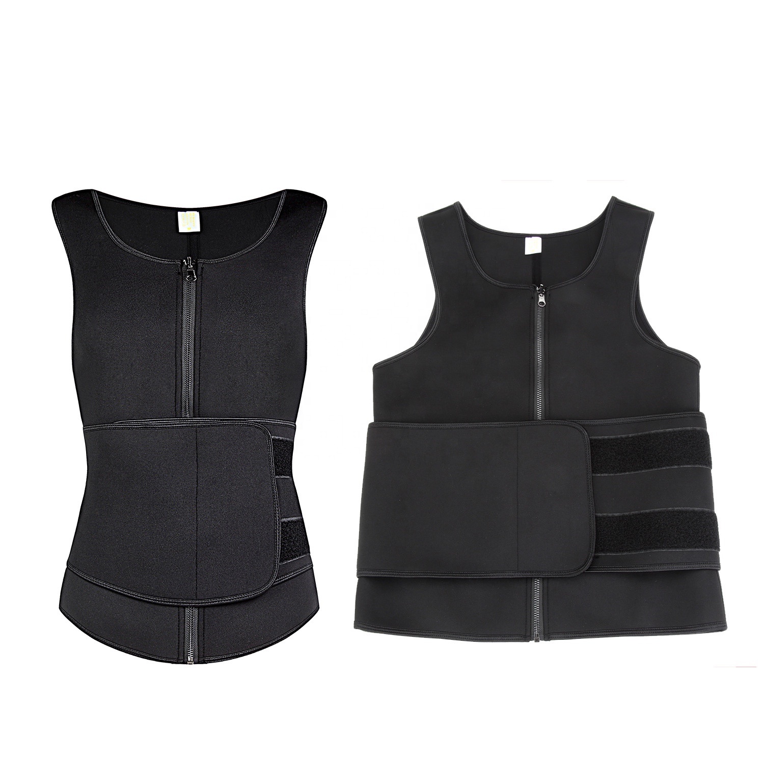 Sauna Waist Trainer Corset Vest for Men Weight Loss Sweat Vest Double Tummy Control Trimmer Belts Neoprene Workout Body Shaper