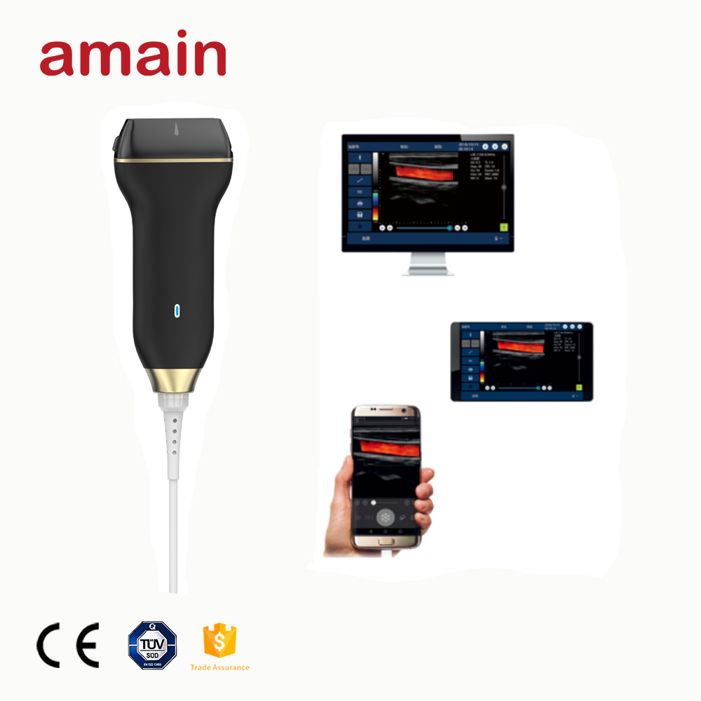 Цветной Доплер Amain MagiQ 3L, линейный ручной медицинский ультразвуковой аппарат