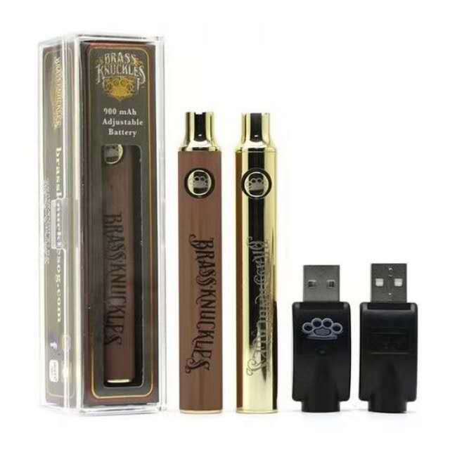 Латунная Безымянная батарея BK CBD Vape Pen 900 мАч/650 мАч с регулируемым напряжением в подарочной упаковке