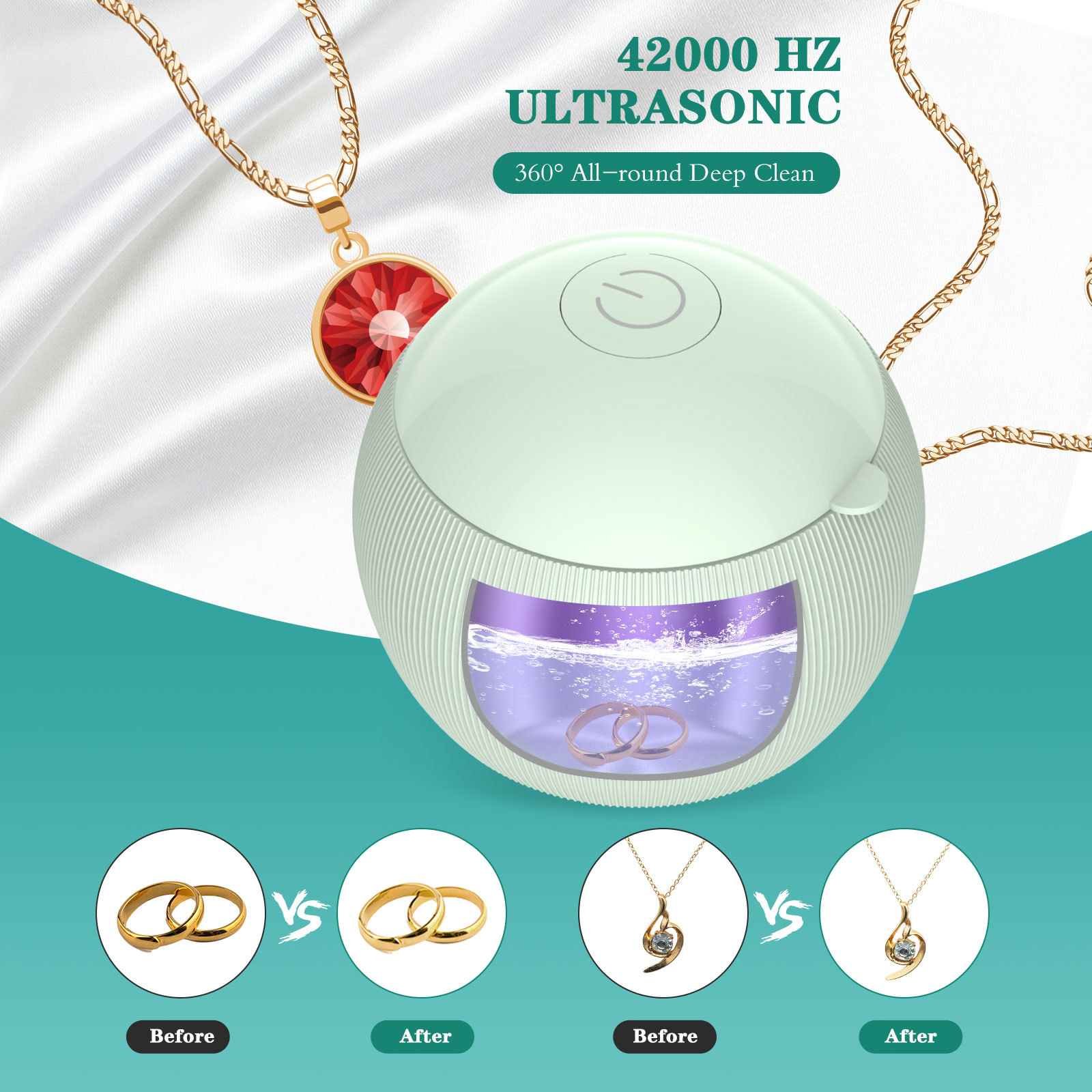 Multi-function Rechareble Glasses Clean Tools High Frequency Ultrasonic Cleaner Vibration Wash Jewelry Ring Washer With UV