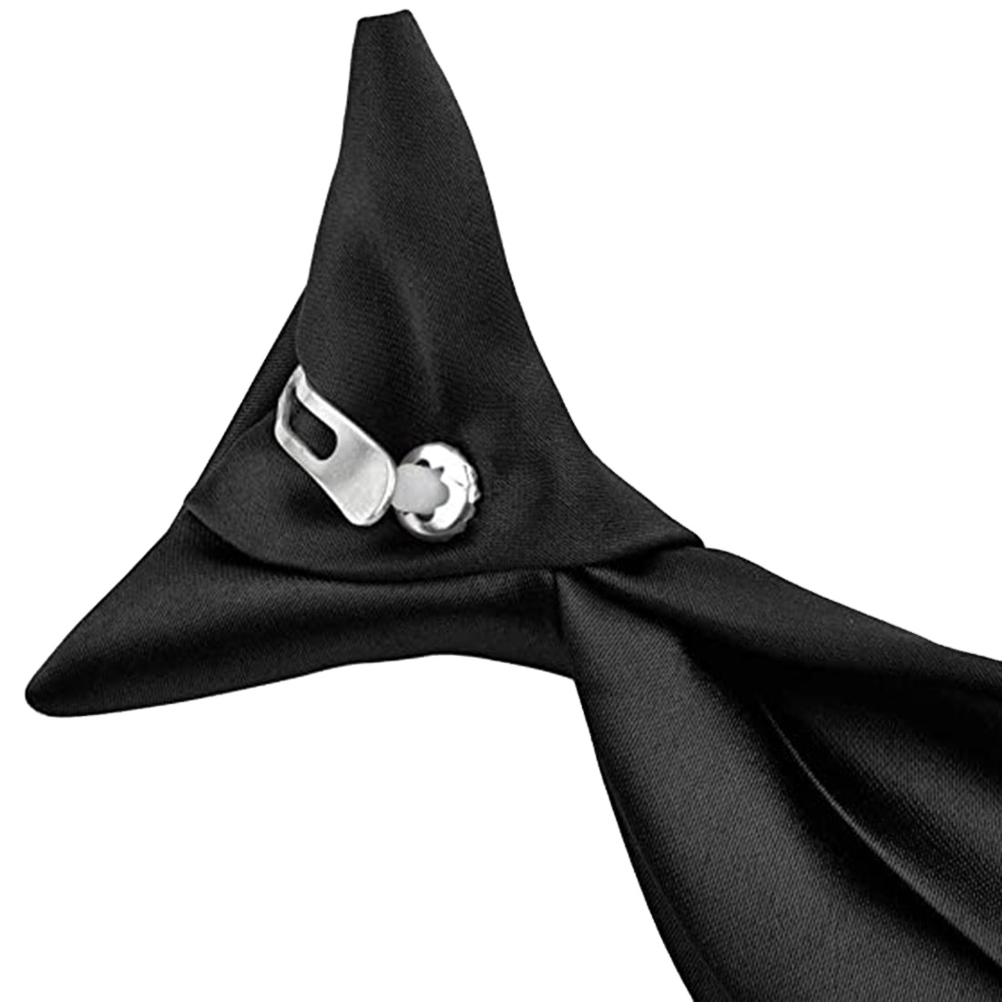 Customized Uniform Security Military Army Police Solid Clip-On Tie Neck Tie Clip on Polyester Tie