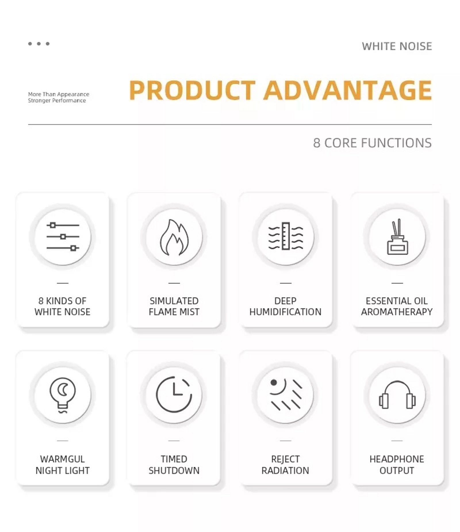 China Factory wholesale mist aromatherapy machine Flame aroma essential oil humidifier diffuser with white noise sound machine