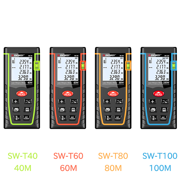 SNDWAY hndhold Инфракрасный электронный правитель CE SW-T40/60/80/100 Лазерные дальномеры