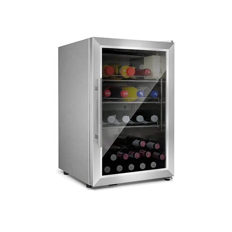 Outdoor Under Counter Stainless Steel Glass Door Mini Beer Juice Energy Drink Cooler Can Bar Beverage Fridge