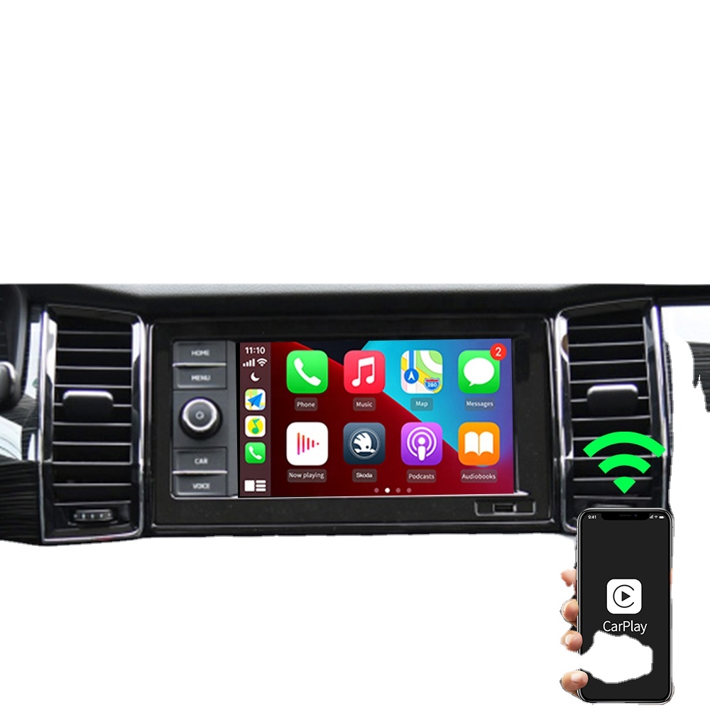 Carlinkit U2W 2.0 Wireless Apple Carplay Adapter for Skoda Scala Superb KodiaQ Troc Octavia MK3 Fabia OEM Wired to Wireless