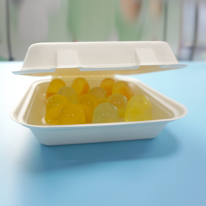 Одноразовые контейнеры для еды, 3 отсека, sugarcane bagasse, Ланч-бокс