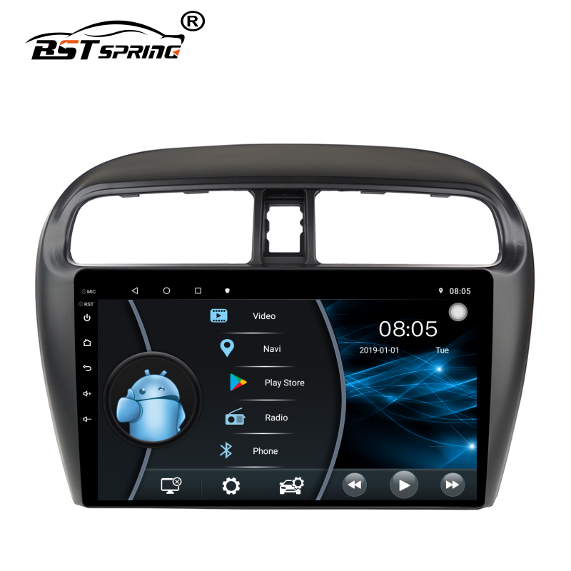 Автомобильный мультимедийный стерео-проигрыватель Bosstar 1 din на android для Mitsubishi Mirage 2017, автомобильный dvd-проигрыватель с gps-навигацией, 2 Гб ОЗУ + 32 ГБ памяти