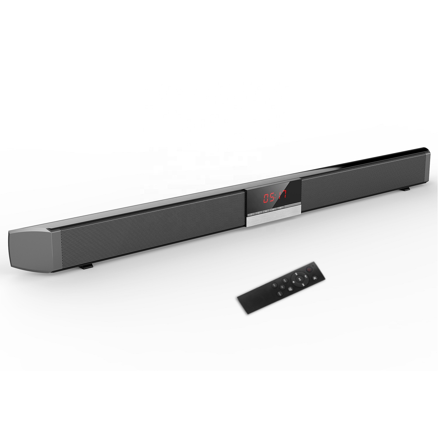 Домашний кинотеатр TV Soundbar со светодиодным дисплеем, двойные встроенные сабвуферы подключаются к BT, оптический/Aux/RCA настенный монтаж