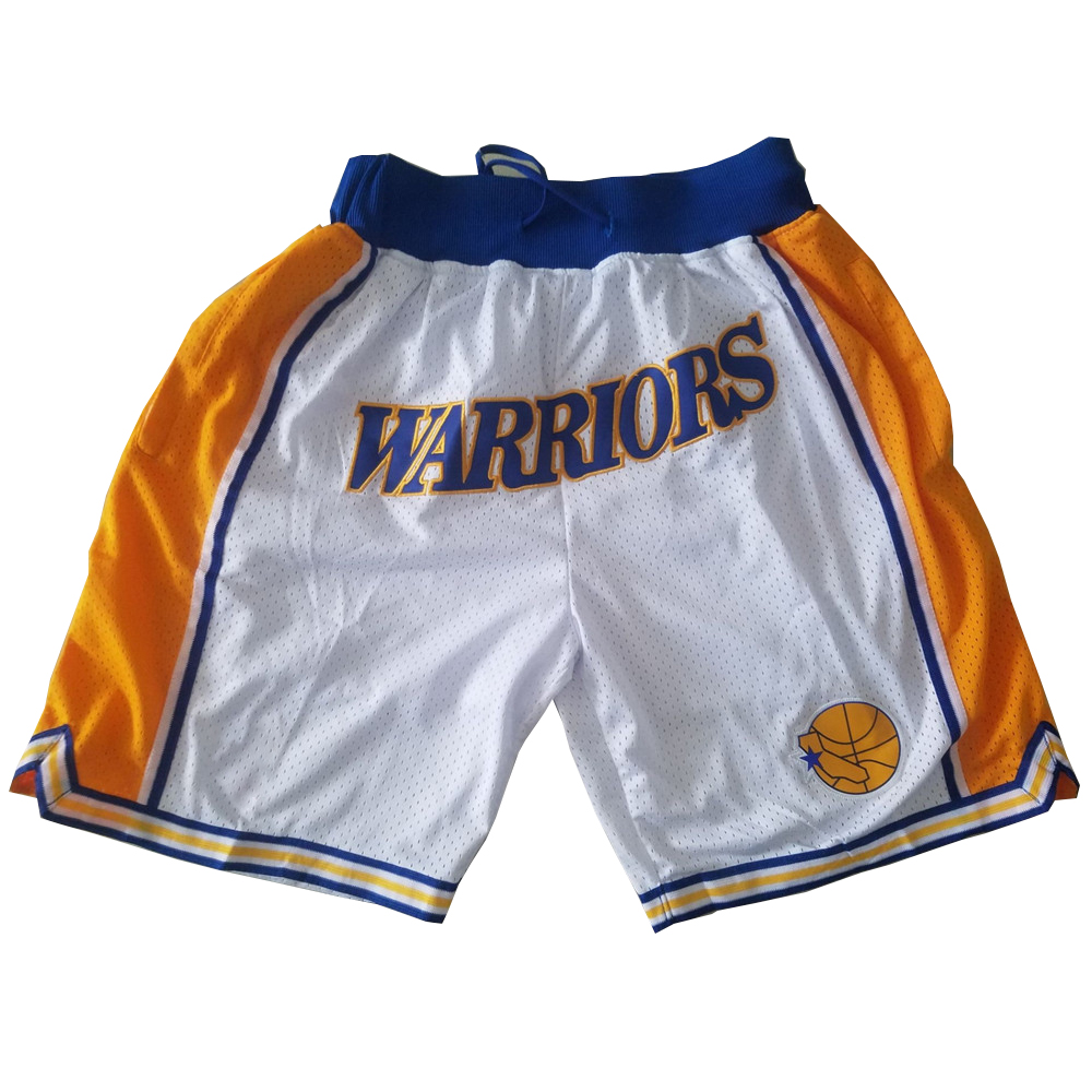 Warriors Team Classical Basketball Shorts Embroidered Mesh Breathable Quick Dry Basketball Jersey 2021 Fashion Sports Clothing