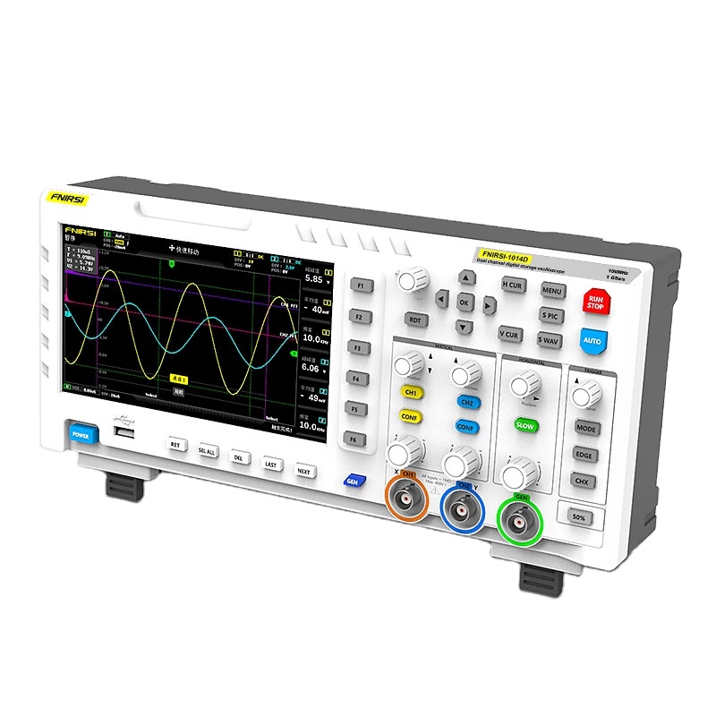 FNIRSI 1014D 2 канальный цифровой запоминающий осциллограф 100 МГц двухканальный осциллограф генератор сигналов осциллографы