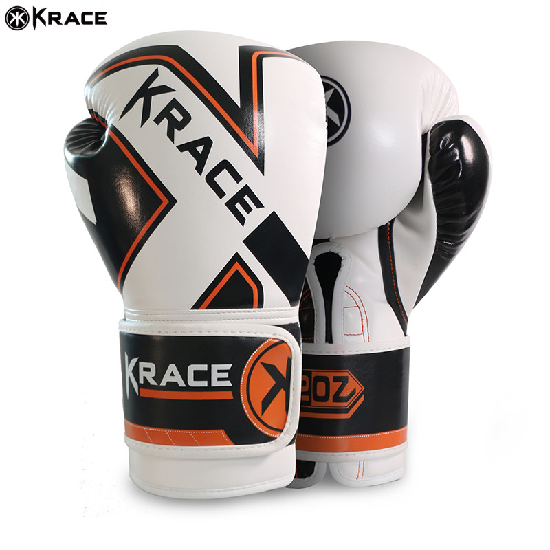 Krace, хорошее качество, английский стиль, 8 унций/10 унций/12 унций/14 унций/16 унций, маленькие кожаные боксерские тренировочные перчатки Krace