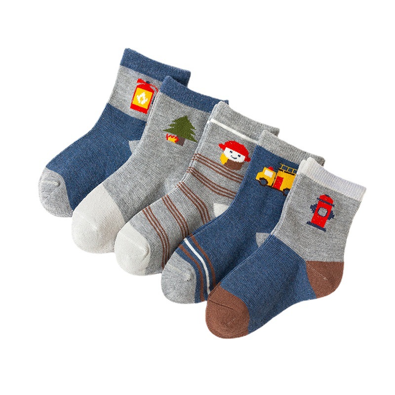 Socks Wholesale Custom Logo Kids Socks Unisex Cartoon Spring Autumn Winter Girls Boy's Socks Embroidery