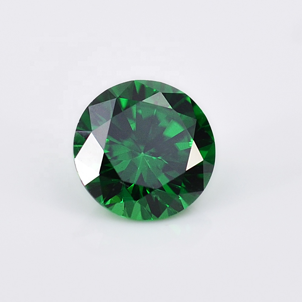 5A synthetic gems hot sale loose cubic zirconia Emerald green cubic zirconia for Jewelry