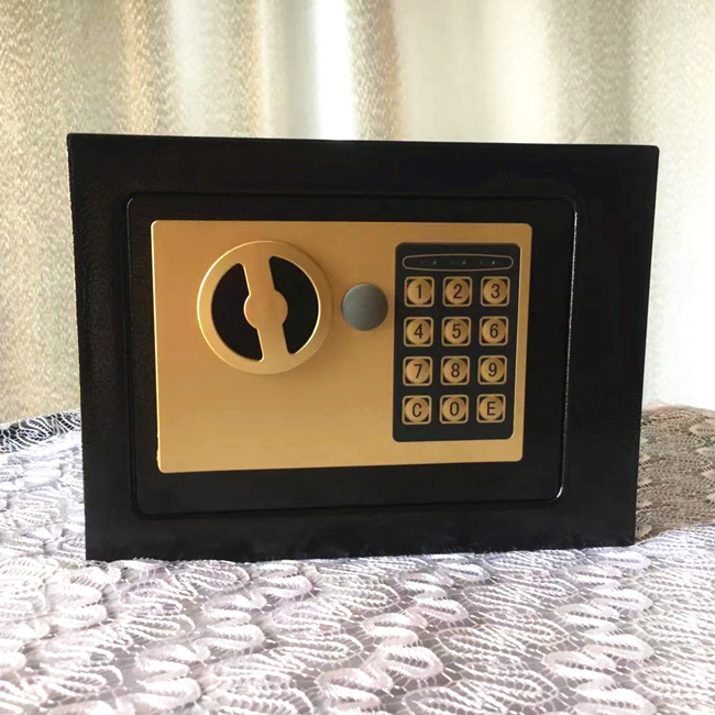 mini size safety box digital code key lock safety deposit box