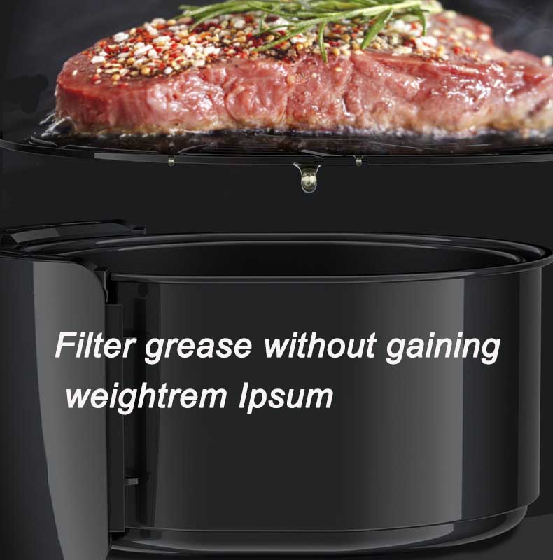 2021 wholesale new product 4.5 liters 1300 watt stainless steel professional black air fryer without oil