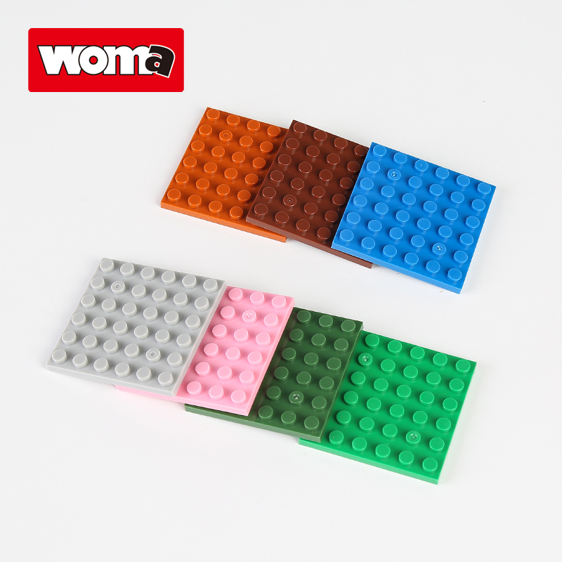 WOMA TOYS, совместимые с другими брендами, аксессуары для стебля кирпича, пластина 6x6, маленький строительный блок moc 6*6, базовая пластина на заказ (3958)