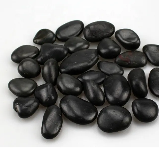 Stone River Rocks Cobblestone Landscape Rock Polished Pebble Paving Stone Landscaping Natural Black Modern Villa