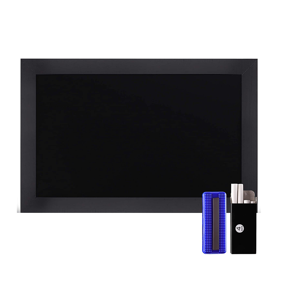 Natural texture magnetic wooden frame blackboard office teaching photo frame display can be customized wholesale
