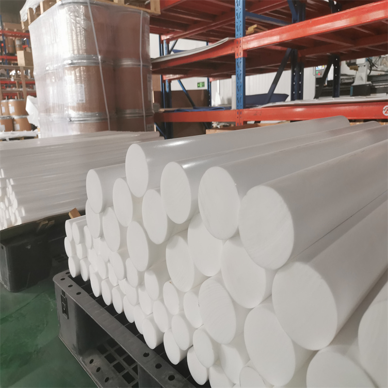 100% pure white extruded PTFE rod molded ptfe round bar