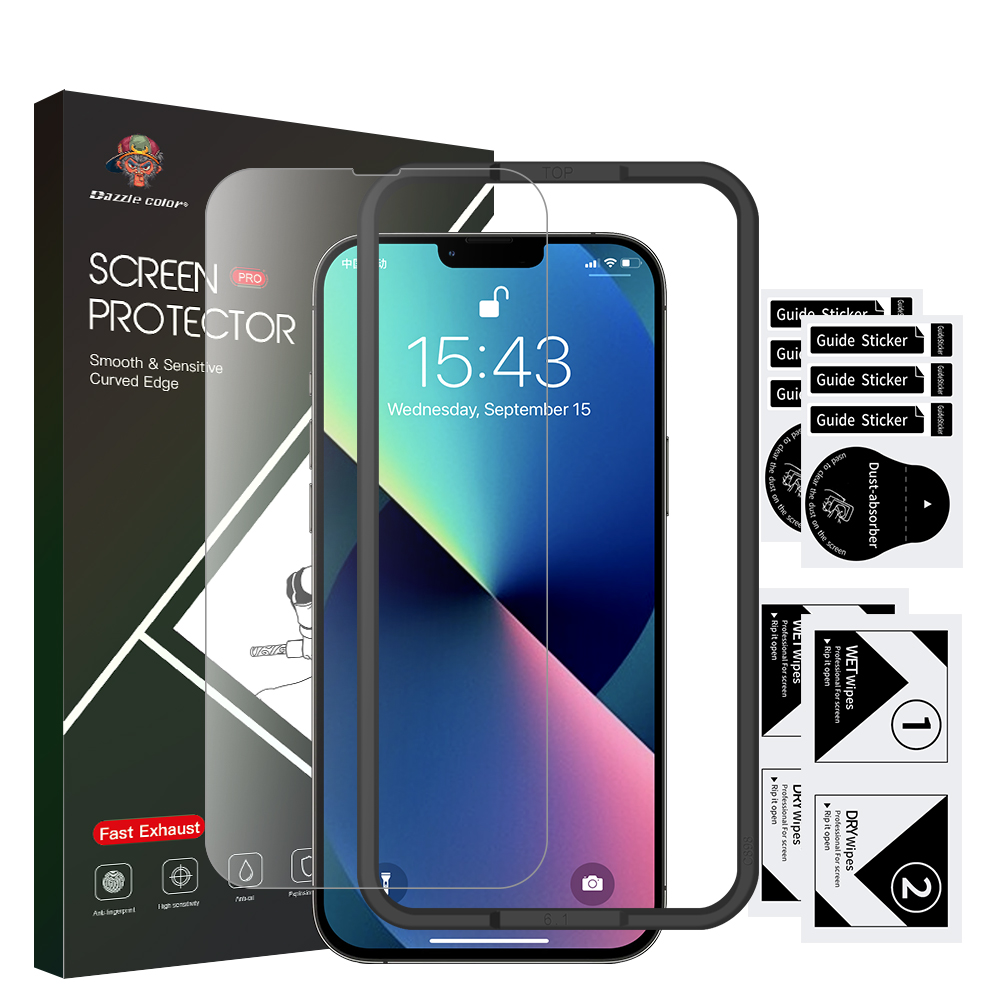 Для iphone 13 12 pro max полное покрытие 3 2 Упаковка заводская цена 9H инструмент для выравнивания без пузырьков Защитное стекло для экрана