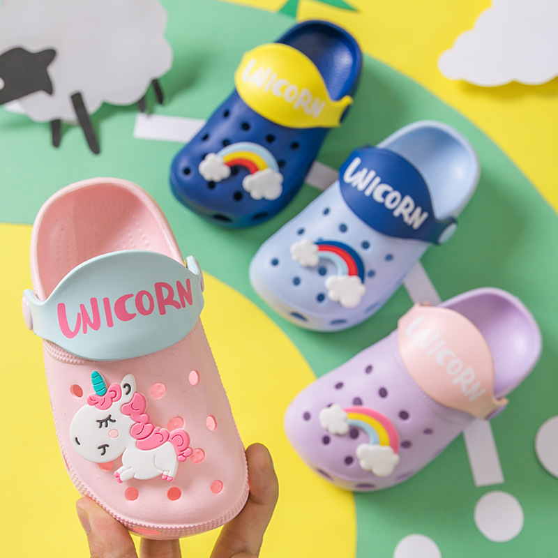 2021 summer new cartoon high-quality non-slip breathable kids holes shoes
